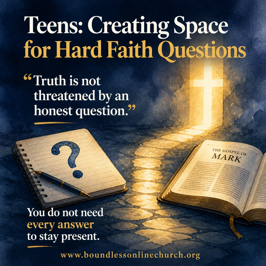 A prayer card beside an open Bible with the words Hear, Honor, Help, Hope