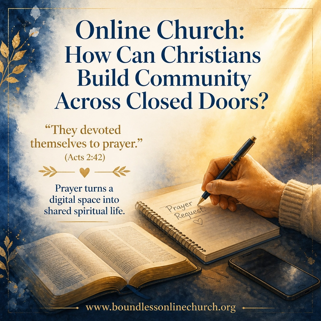A prayer request written beside an open Bible and phone